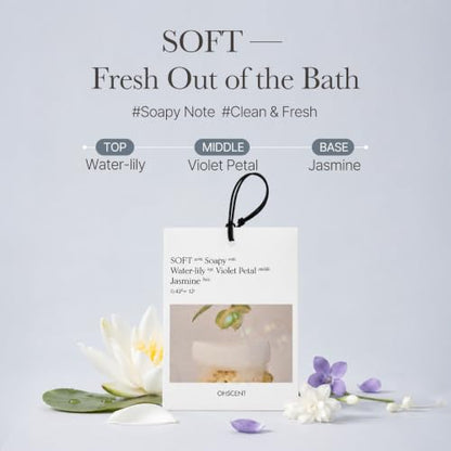 Soft Perfume Sachet - Scented Closet & Drawer Fragrance, Perfume-Grade, Made in Korea