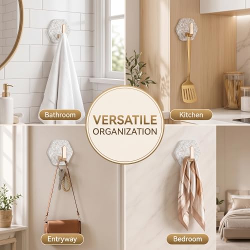 Self-Adhesive Bathroom Hooks Water Ripple Wall Hangers