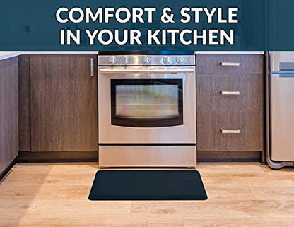 ComfiLife Anti Fatigue Floor Mat – 3/4 Inch Thick Perfect Kitchen Mat, Standing Desk Mat – Comfort at Home, Office, Garage – Durable – Stain Resistant – Non-Slip Bottom (20" x 32", Navy)