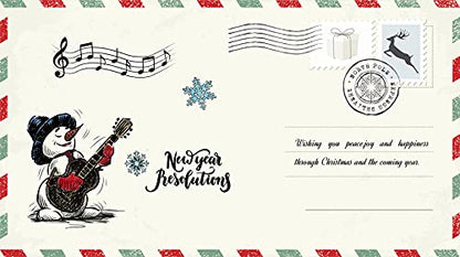 Music Tree Snowman Christmas Clear Stamps for Card Making DIY Holiday Craft