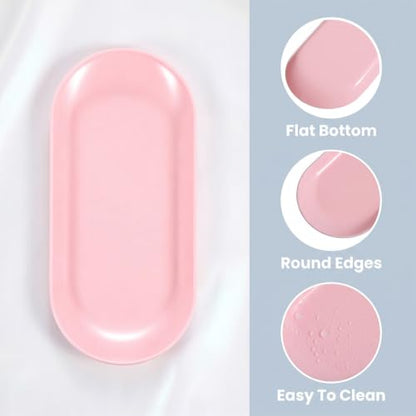 Pink Plastic Nail & Jewelry Storage Trays - Set of 4