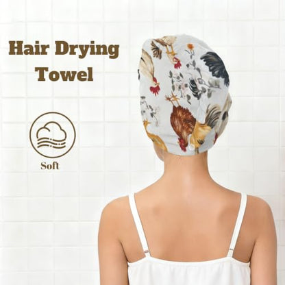 Microfiber Hair Towel Wrap for Women - Quick Dry, Absorbent Turban for Curly, Long & Thick Hair