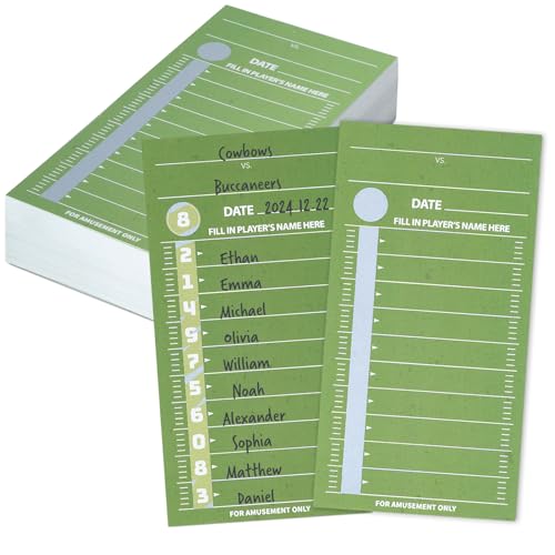 Football Scratch-Off Cards 10-Line Pack for Game Day Pool & Betting