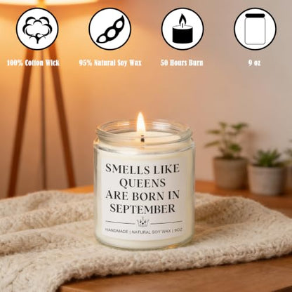 September Birthday Candle for Women Men - 20th 30th 40th Gifts - Variation of THIS listing