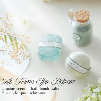 Self-Care Gift Basket for Grandma with Spa Items, Cozy Blanket & Keepsake