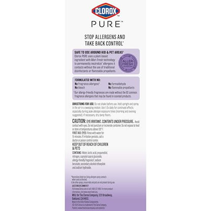 Clorox PURE Allergen Neutralizer Daily Air Spray, Nighttime Calm, 8 Ounces