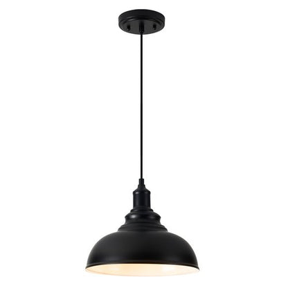 ALAISLYC 1 Pack Farmhouse Pendant Light Black Pendant Lighting for Kitchen Island Industrial Hanging Barn Light Pendant Lighting Over Island Sink Light Fixtures