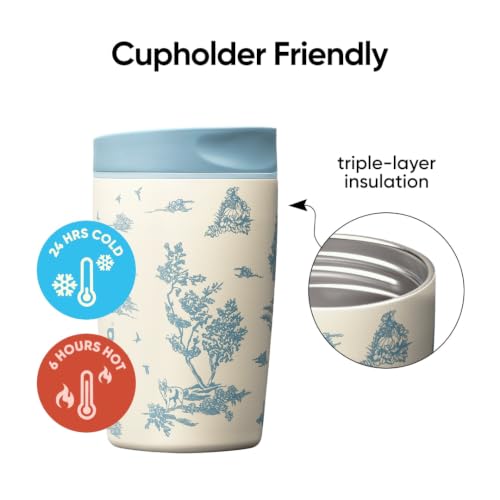 Insulated Stainless Steel Tumbler 12oz with Leak-Proof Slider Lid - Toile Be Home