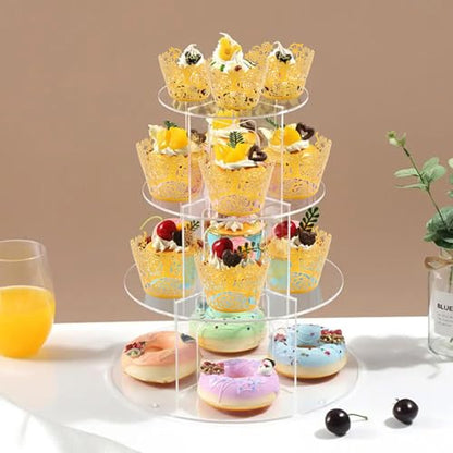 Gold Lace Cupcake Liners, Wedding & Party Baking Wrappers - 50Pcs