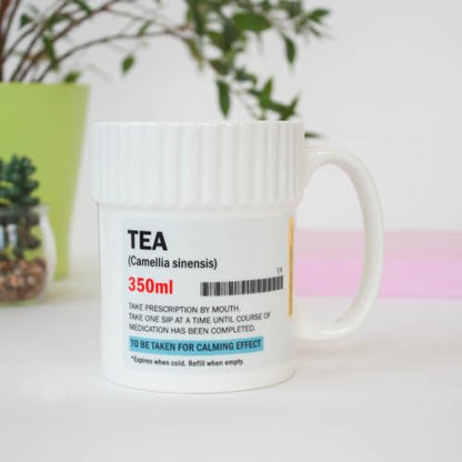 Modern Gift Republic Pill Pot Tea Mug - Multicolor Ceramic Tea Cup