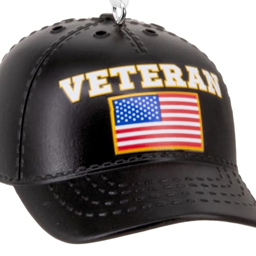 Veteran Baseball Hat Christmas Ornament - Military Tribute Holiday Decor