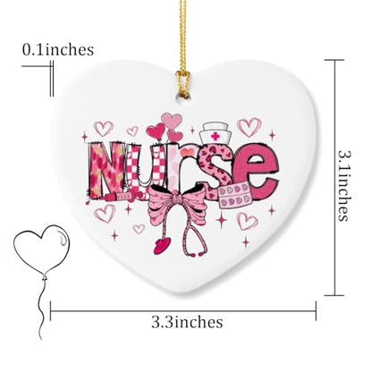 Nurse Graduation Gift Heart Ornament - Personalized Nursing Appreciation Keepsake