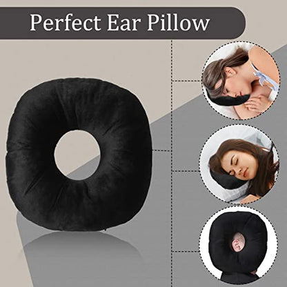 coceyese Ear Piercing Pillow for Side Sleepers with Ear Hole, Donut Pillow for CNH and Ear Pain Ear Inflammation Pressure Sores, Ear Guard Pillow…