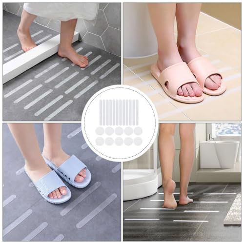 22-Pack Non-Slip PEVA Shower Bathtub Safety Stickers - Transparent