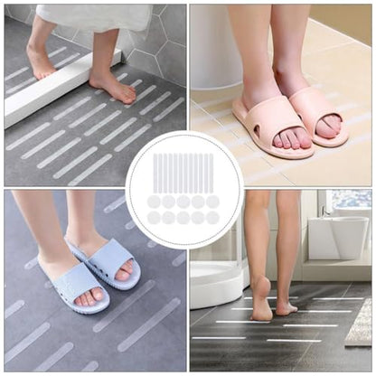 22-Pack Non-Slip PEVA Shower Bathtub Safety Stickers - Transparent