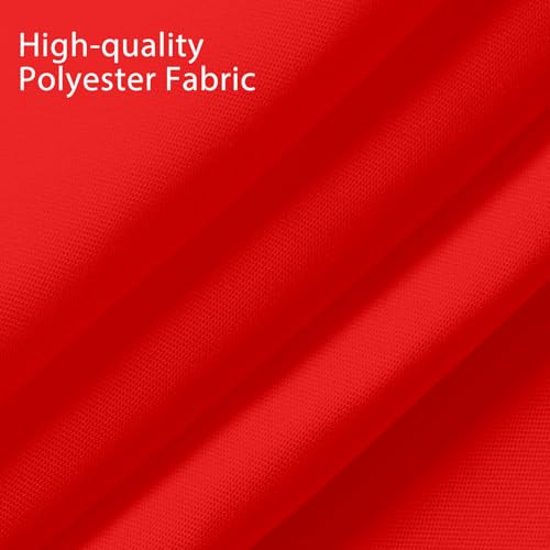 Red Rectangular Tablecloth 70 x 120 Inches - 6 Pack Polyester Cover
