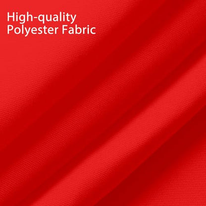 Red Rectangular Tablecloth 70 x 120 Inches - 6 Pack Polyester Cover