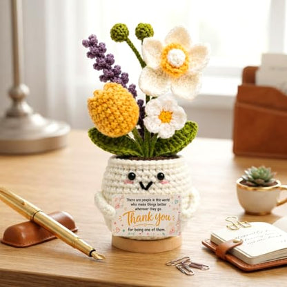 Thank You Gifts for Women - Crochet Orchid Flower - Emotional Support Gift - Variation: Thank You