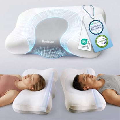 Bedsure Cervical Neck Pillow for Pain Relief and Support