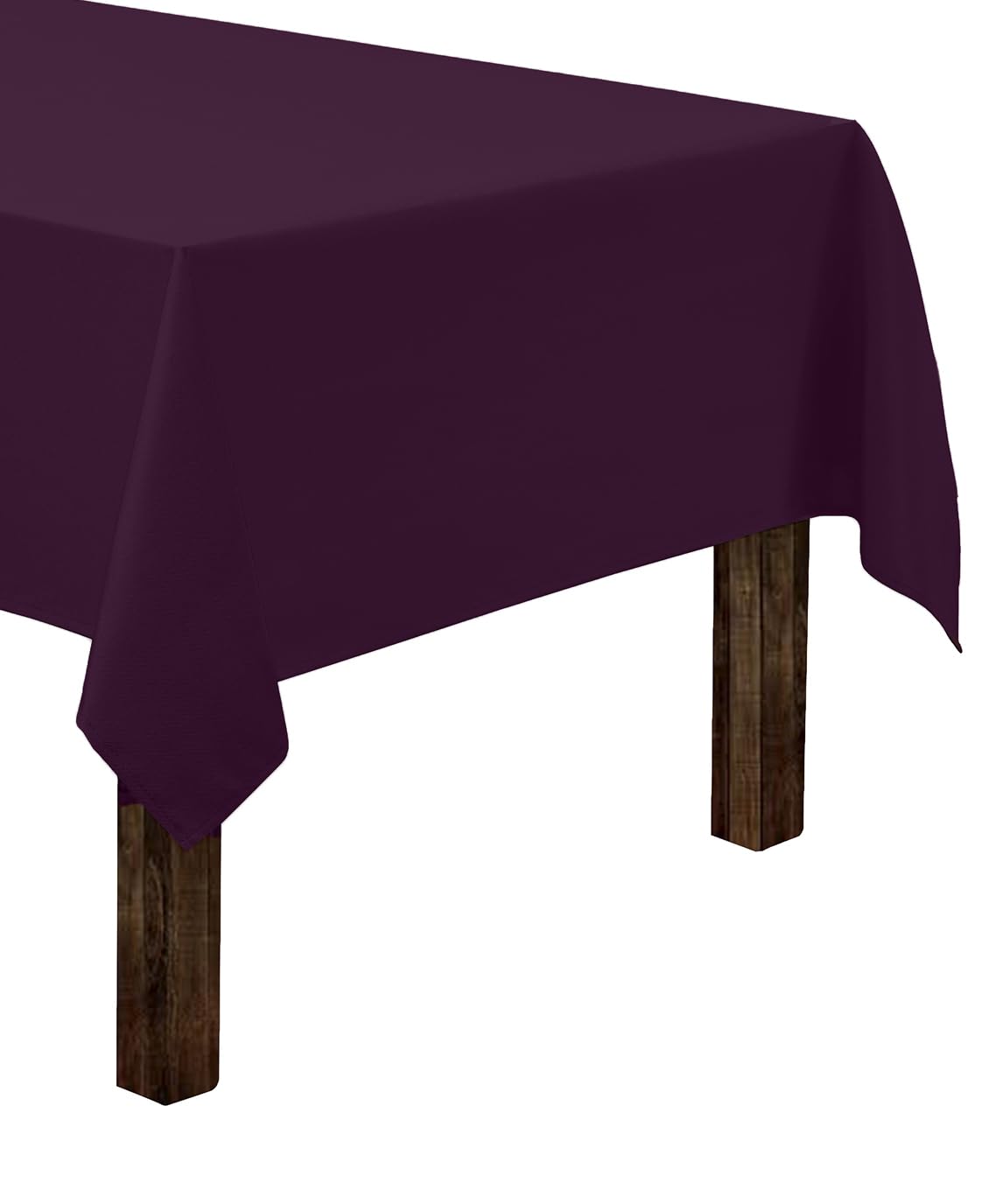 Gee Di Moda Rectangle Tablecloth - 60 x 84 Inch Eggplant Table Cloth for 5 Foot Rectangle Table - Heavy Duty Washable Fabric - for 5 Ft Buffet Table, Holiday Party, Dinner, Wedding & Baby Shower