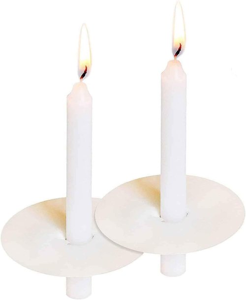 ChurchCandles Unscented White No Smoke - 150 Packs with Drip Protectors for Vigil Services