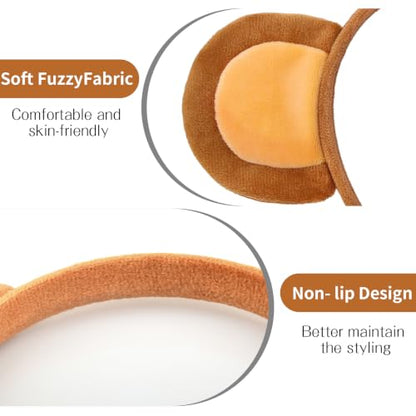 Fuzzy Monkey Ears Headband for Halloween Costume Accessory