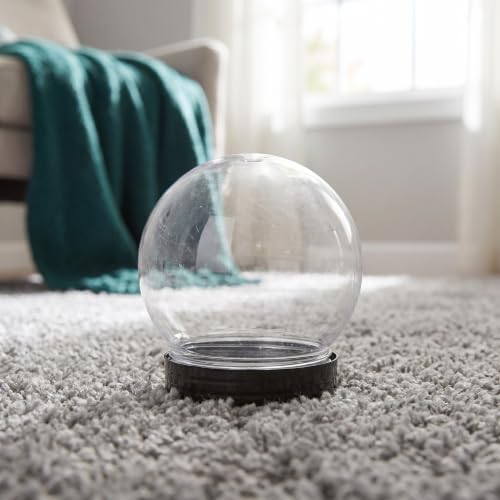 Small Clear Glass Snow Globe Craft Supplies - 2.66 Inch Holiday Decoration