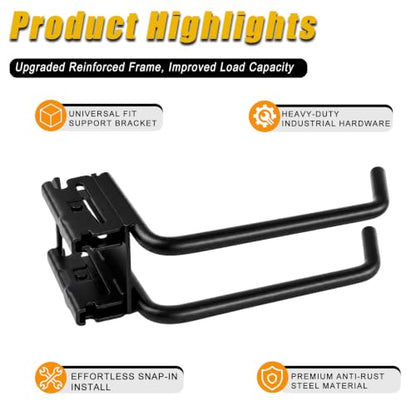 6.1in E-Track Double Fitting J-Hooks Set - Heavy Duty Cargo & Tool Hangers