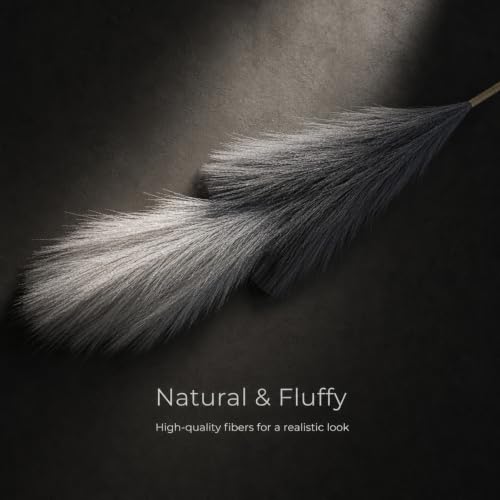 Artificial Pampas Grass Stems 45 Inch Set - Faux Decor for Home & Events