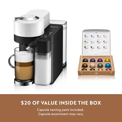 Nespresso Vertuo Lattissima Coffee & Espresso Maker by De'Longhi, Matte White and Glossy