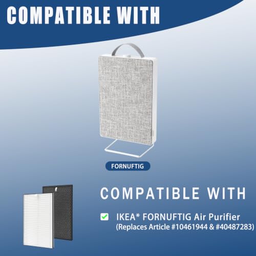 FÖRNUFTIG Air Purifier Filter Replacement 2 Pack for IKEA HEPA Filter - Replaces Part 10461944