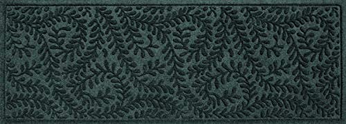 Bungalow Flooring Waterhog Runner Door Mat, 2' x 5' Made in USA, Durable and Decorative Floor Covering, Skid Resistant, Indoor/Outdoor, Water-Trapping, Boxwood Collection, Evergreen