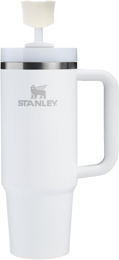 Stanley Quencher Stay Smooth Straw Topper 2-Pack - Ergonomic Silicone Cap for Tumblers | BPA-Free | Cream