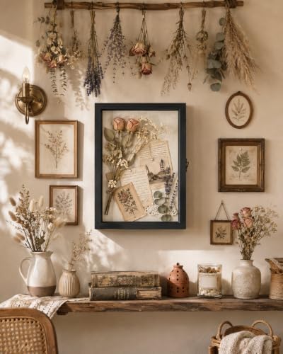 Deep Shadow Box 11x15 Wooden Display Case with Acrylic Sides Wall Mount