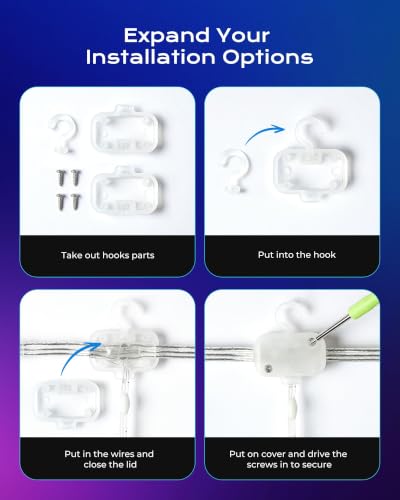 400 RGB LED Smart Curtain Lights with App Control - 6.6x6.6Ft, Customizable Colors & Scenes