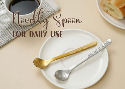 Dog Paw Shape Stainless Steel Spoons for Vet Tech Appreciation Gifts