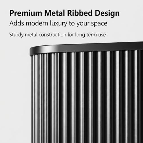 Black Modern Metal Umbrella Bucket Stand with Drain Tray - 14.6 x 7.1 x 20.5in