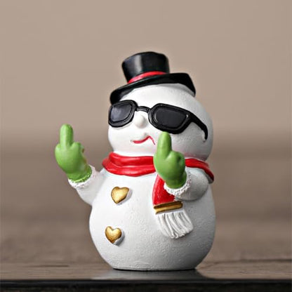 Funny Santa Snowman Statue Figurine - Christmas Decor Xmas Gifts - Snowman Variation