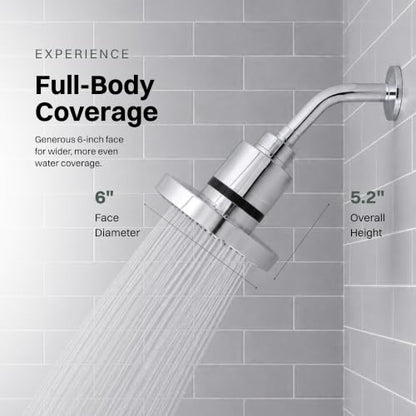 VESL Filtered Shower Head for Hard Water High Pressure Chrome