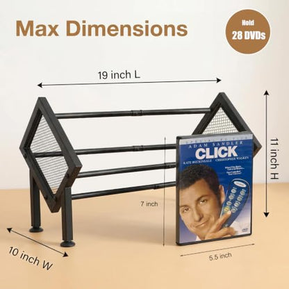 Brown PUTNATRUE DVD Storage Rack, Expandable Video Game & Blu-ray Organizer
