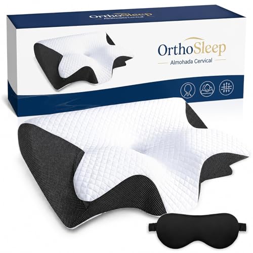 Ergonomic Cervical Pillow with Breathable Cover - Memory Foam Side Sleeper Support - Black