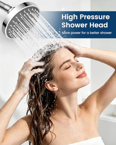 High Pressure Fixed Shower Head with 5 Spray Modes - Easy Installation