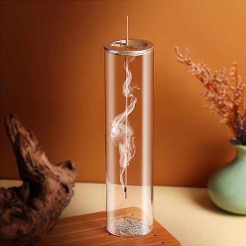 Incense Holder for Sticks with Anti-Ash Design - Sandblasted Gold, 1 Pack