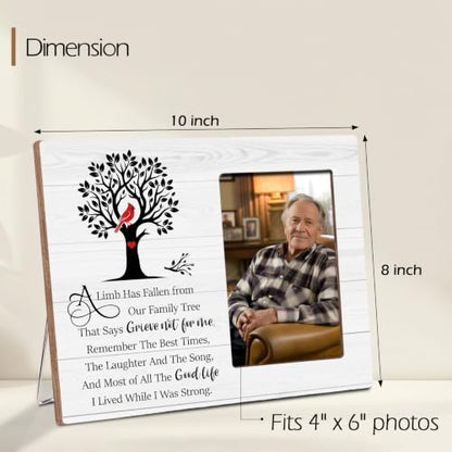 Memorial Picture Frame - Sympathy Gifts for Loss of Loved One, 8x10 Wood Photo Frame
