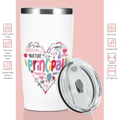 Principal Appreciation Gifts 20 oz Stainless Steel Insulated Tumbler - Birthday, Christmas, Office, Boss, Coworker, Teacher Variation of Principal Cute 1117