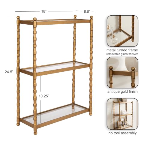 Three-Tier Glass Wall Shelf for Bathroom Storage - Modern Wall Decor