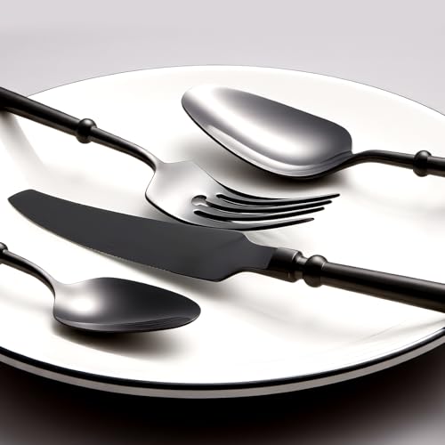 Round Handle Stainless Steel Flatware Set for 4 - 16 Pieces Silverware Cutlery