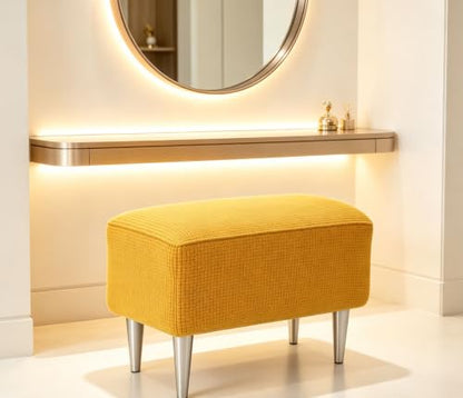 Lime Stretch Rectangle Ottoman Cover - Elastic Slipcover for Footstools