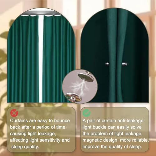 Heavy-Duty Double Hook Curtain Rod Holders 4pcs No Drilling Needed