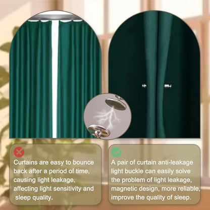 Heavy-Duty Double Hook Curtain Rod Holders 4pcs No Drilling Needed